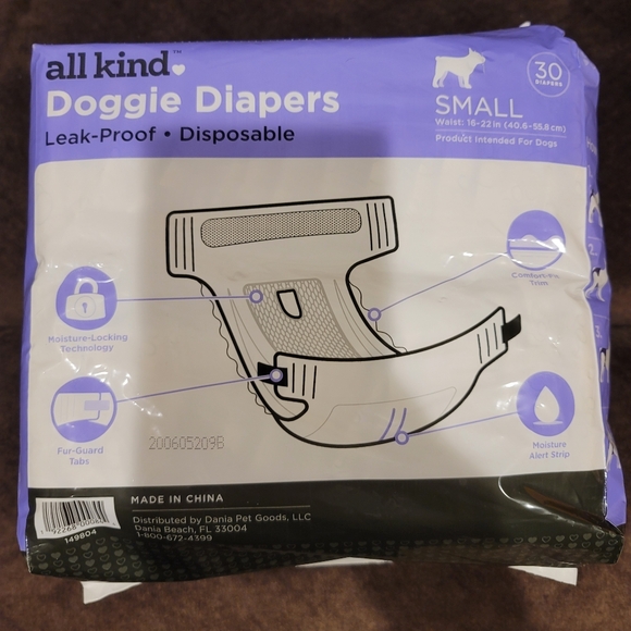 All Kind doggy diapers 30 size small waist 16-22 - Picture 2 of 5